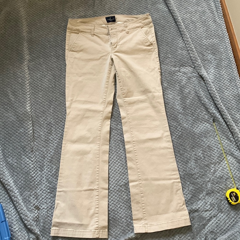American Eagle Low Rise Kahki Boot Cut